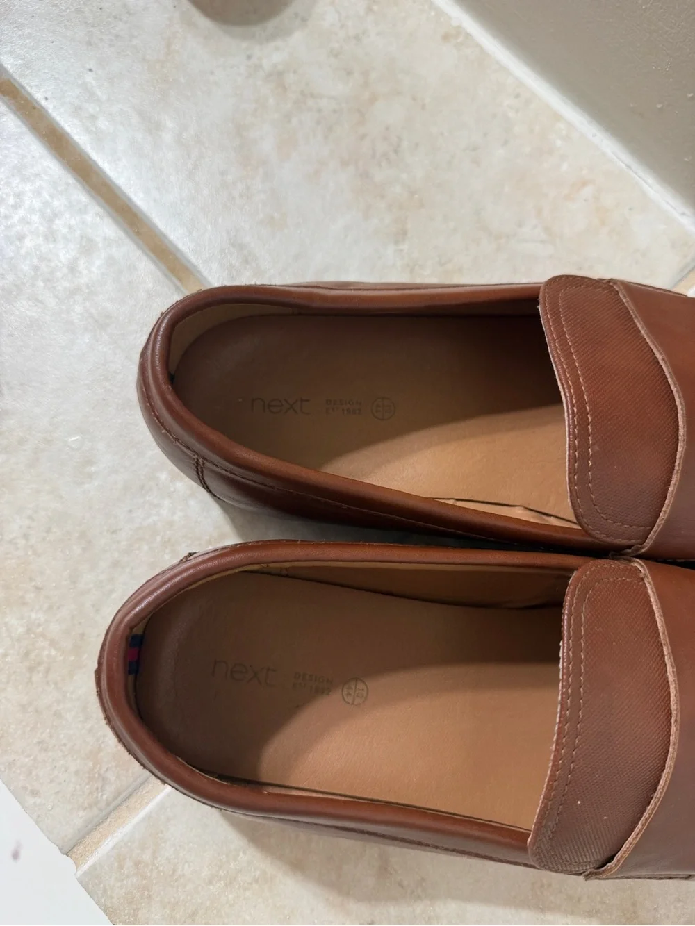 next Brown Leather Tassel Loafers